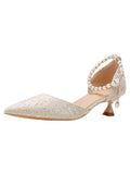 Size Code New Summer Sandals Hollow Shoes Tip Light-High Heel High Heels With Beaded