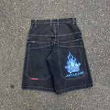 Baggy Denim Shorts Harajuku Y2K Jeans Hip-Hop Vintage Summer Brother 211-1-Outfit