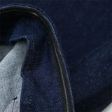 2025 New Summer Women's Sexy Straight Tube Strapless Dress Slim Slit Denim