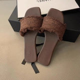 Summer Retro Temperament Cross With Roman Shoes Beach Shoes Soft Bottom Dew One-Word Buckle With Sandals