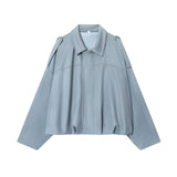 Spring And Autumn Pilot Jacket Bat Sleeve Zipper Loose Tuff-Sense Coat Women's Casual Jacket