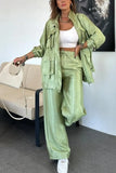 Women's Loose Straight Trousers Solid Trousers Fashion Tonic Belt Tight Waist Woman
