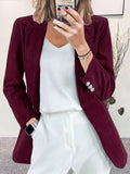 Winter Corduroy Suit Jacket Solid Color Casual Professional Small Suit Jacket Office Women's Clothing Blazer Women