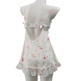 Pure Desire High-Grade Broken Ice Silk Pyjamas Girl 2025 Sweet Lace Sling Pajamas Pajamas Pyjamas Ajamas