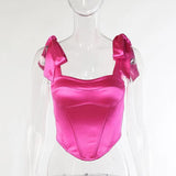 Zingj Summer Bundle Waist Show Back Strap Top Female Feeling A Word Collar