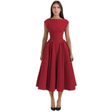 Autumn And Winter New Women's Fashion Temperament Sexy Back To Repair Solid Color
