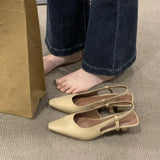Sandals Women's Shoes Wear 2025 Spring And Autumn New Pointed Shallow Pedal Temperament Women's