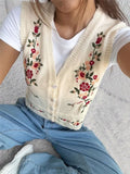 Fashion New Casual Embroidery Embroidery Knitted Sweater Women's