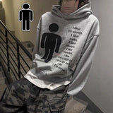 Wind Personality Dark Print Sweater Long-Sleeved Hoodie Hoodie Retro Coat Street Trendy
