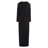 Star Fashion New Heavy Industry Nails Studded Long Dress Dress