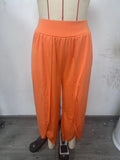 And Summer 2025 New Fashion Splendable Slim High Waist Open High Fork Trousers Loose Leisure