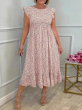 Summer Explosion Lady Print Floral Elegant Dress Holiday
