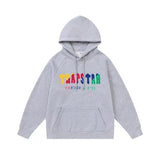 Rainbow Gradient Letter Tiger Head Printing Ins Trendy Sweater Trousers Jogging