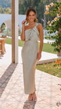 Zingj Years Of New New Temperament Elegant One Shoulder Pure Color Southeast Asian Style Breast A Word Skirt