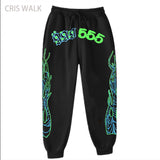 Fashion Hip Hop Print Sp5der Cobweb Hoodie Sweater Suit Men's