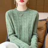 Girl Feeling Jasmine Sweater Knitted Retro Collar Top Autumn And Winter Thick Bottom Shirt