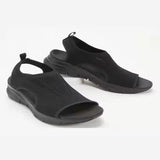Spring And Summer New Hollow Leisure Large-Size Thick-Soled Women's Sandals Breathable Knitted Fish Mouth Flat