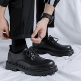 2025 Leather Shoes Male Leather Breaable Business Martin Low Top Casual British Shoes
