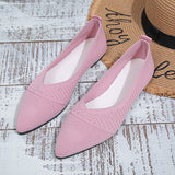 Summer New Large-Size Tip Flat Bottom Flying Shoes Women's Shallow Sports Style Casual