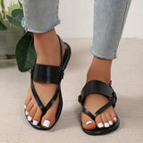 Summer New Large-Size Casual Word Wide-Sleeve Toe Pure Pigmented Face Flat Sandals