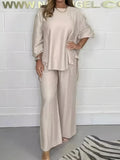 And Autumn 2025 New Wide Legs Trousers Casual Fashion Loose Top Size Two
