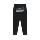 Rainbow Gradient Letter Tiger Head Printing Ins Trendy Sweater Trousers Jogging