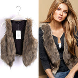 Color Imitation Fur Vest Ultra-Short Fox Hair Vest Women's