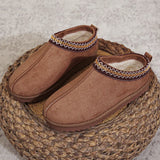 Winter New National Women's Cotton Shoes Half-Dragging Snow Boots Cotton Slippers Lace Is Very Explosive