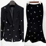 New Star Fashion Leek Tling Suit Jacket Fish Tail Long Skirt