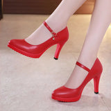 Shoes Black Job Interview Work Dress Pointy Heel Model Cheongsam Catwalk Large Size Single Shoe
