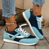 Casual Shoes Women's New Round Head Tie With Color Mesh Sports Shoes In The Summer Of