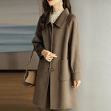 This Coat Woman 2025 Autumn And Winter New Small Man Thick Korean Version Of The Long-Term
