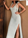 Beach Shirt Knitted Hanging Long Bikini Sunscreen Dress