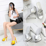 Zingj A Word With Slippers Female 2023 New Summer Fashion 13CM Joker Web Celebrity Sexy High Heels Fine