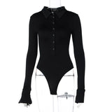 Zingj Autumn And Winter New Women's Sexy Button Collar Long-Sleeved