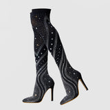 Heel Spike Stretch Socks Water Drill Pattern Fashion And Outdoor Hottie Sexy Women