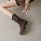 New Pile Boots Children 2025 Autumn New Retro Maillard West Cowboy Short