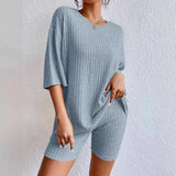 2025 Fashion Casual Spring Round-Neck Loose Women's Shorts