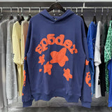 2025 Spoder Spider Web Print Hooded Hooded Hooded Hooded Casual Loose