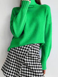 Quality 2023 Autumn Winter Turtleneck Pullover Sweater Women Slim Knitted Sweaters Jumpers Female Soft White Black