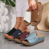 New Slope And Slippers Fashion Fish Mouth Cool Slippers Wearing Light Beach Women's Cool