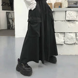Pants Women Couple Ins Harajuku Spring Autumn Japanese Style Loose Casual Streetwear Pockets BF Full Length Black