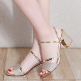 Women 2025 New Coarse And High-Heeled Summer Fish Mouth Slippers Two Through Taizhou Huangyan 喖吖 Trading