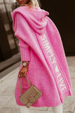 Sweater Cardigan Long Letter Knitted Loose Knit Coat Woman In Autumn/Winter