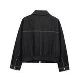 New Denim Effect Jacket Jacket 21968500 Folding Pants