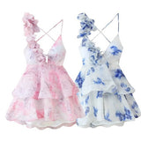 Women's Explosive Three-Dimensional Petals Decorated With Waist Princess