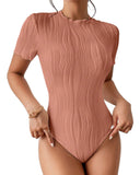 Spring/Summer OZON Women's Short Sleeve Corrugated Bodycoat Sexy