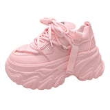 Spring And Autumn New Korean Version Of The Color Father Shoes Female Ins Tide Pine Platform Increased Women's Casual Sports