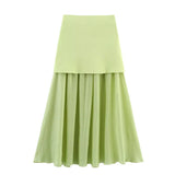 Women's New Button Knitted Vest Skirt 4192015