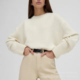 Sales Of Solid Color Round-Neck Sweater Women 2025 Burst Soft Knitted